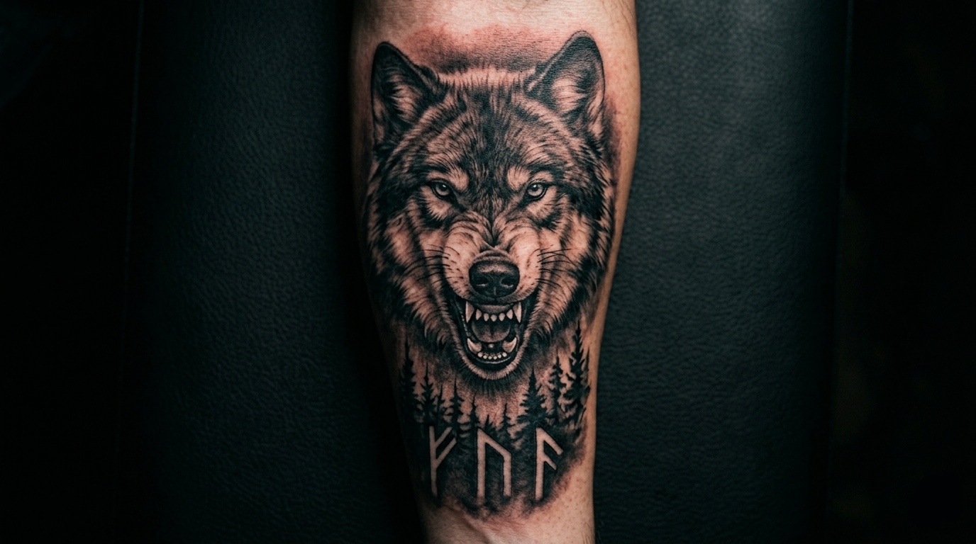 Tatuagem finalizada em detalhe